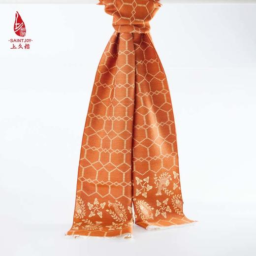 SAINTJOY/上久楷 丝毛围巾  丝毛长巾  鱼藻纹锦  CJS23025 商品图1