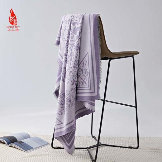 SAINTJOY/上久楷 真丝围巾  真丝披肩 浅紫色  FJS23046 商品图1