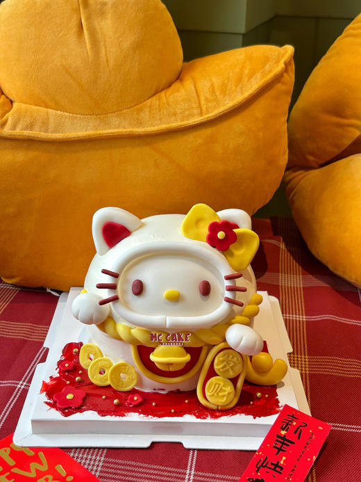 新年招财猫立体蛋糕 商品图0