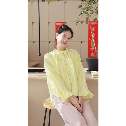 【贺春系列】衬衫（24710054-黄白游） 商品图2