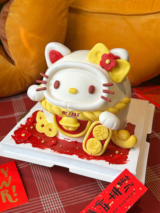 新年招财猫立体蛋糕 商品图2