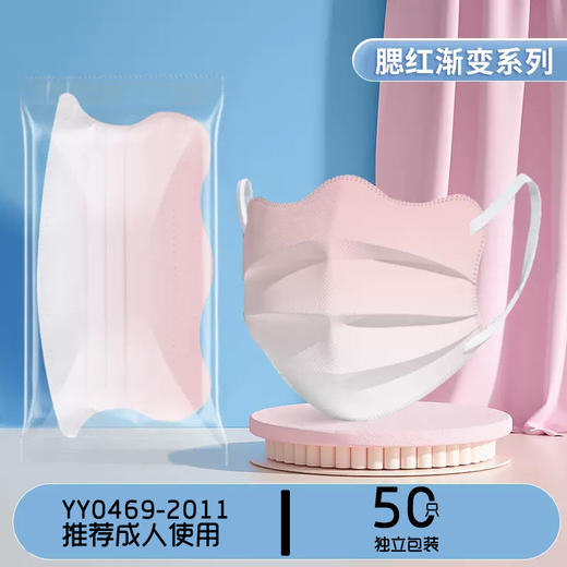 【少女粉30只】3D一次性独立包装蝶形口罩云朵形口罩 商品图0