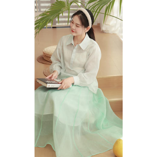 【贺春系列】衬衫（24710066-月白） 商品图3