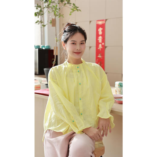 【贺春系列】衬衫（24710054-黄白游） 商品图4