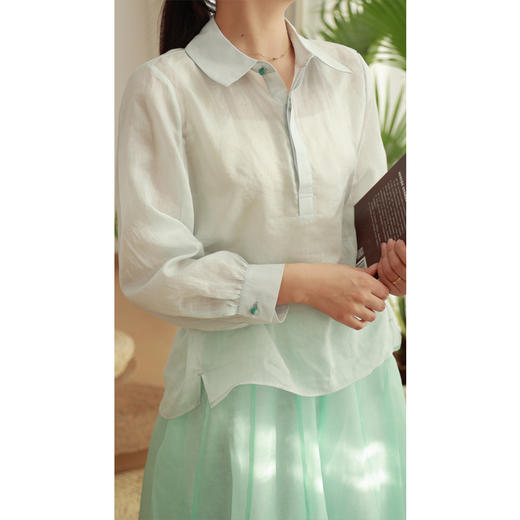 【贺春系列】衬衫（24710066-月白） 商品图1