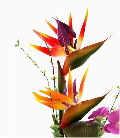 年宵花 高炸裂7D立体仿真蝴蝶兰--手感保湿绣球--高端天堂鸟-垂吊鸟-百合-红掌 商品图8