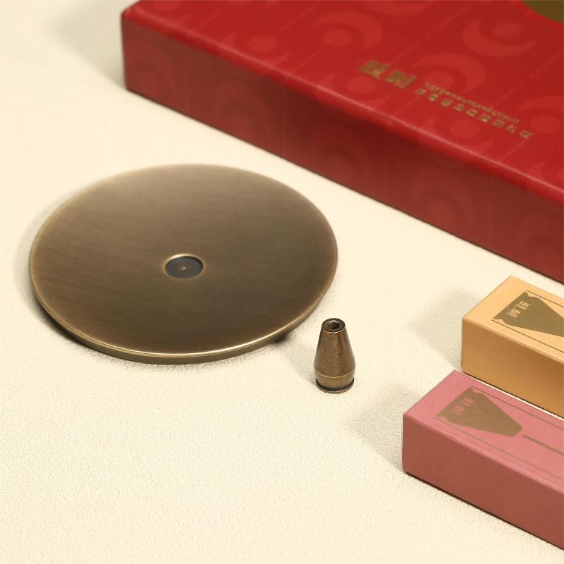 【新版】日夜藏香 含黄铜香盘香插 手工制作神秘之香藏医传承安眠醍醐