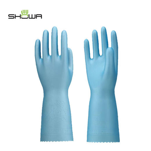 SHOWA/尚和手套日本丝滑加长昭和贴手植绒洗衣服厨房家务清洁洗碗M码 商品图9
