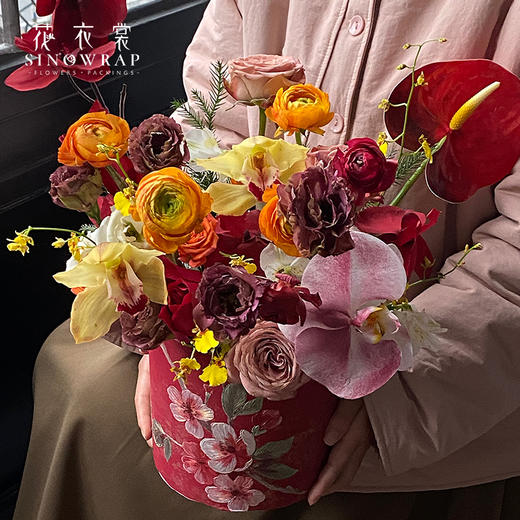 年宵福桶 喜庆桃缘花桶 套二 商品图6