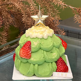 【冬季限定】（可定制无蔗糖）抹茶草莓树 / 抹茶+草莓，充满了节日气氛