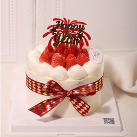 绽放烟花跨年草莓蛋糕KC223