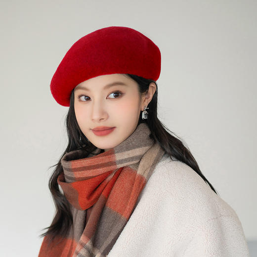 MB095 疯帽子与爱丽丝羊毛贝雷帽 好气色好面料好版型 商品图2