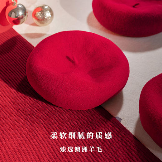 MB095 疯帽子与爱丽丝羊毛贝雷帽 好气色好面料好版型 商品图4