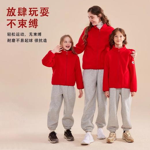 【2025反季抄底清仓】  龙之涵 亲子款“小青龙”运动风加绒卫裤中大童国潮新年年衣 A类标准 100-185码家庭亲子装 商品图1