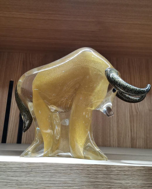 皇家金牛摆件30cm（金）牛来运转水晶摆件（金色）-YHD 商品图2