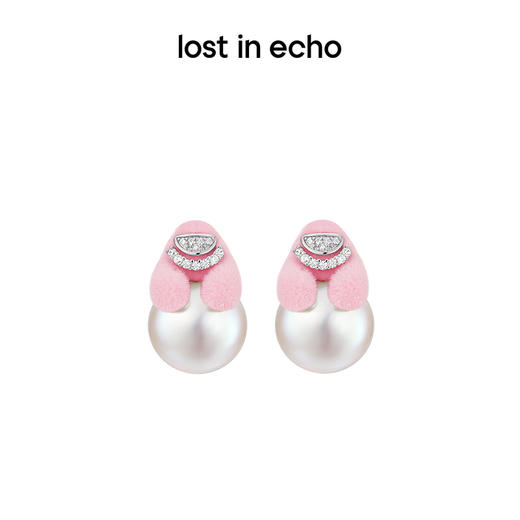 [捡漏价]lost in echo2023秋冬新品Yetti滚雪球珍珠植绒⽿钉气质精致耳饰 商品图0