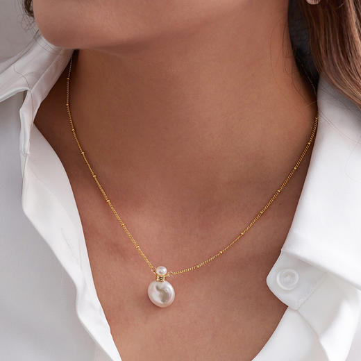 MANREYA玛芮雅“转运宝瓶”淡水珍珠项链法式复古an 商品图8