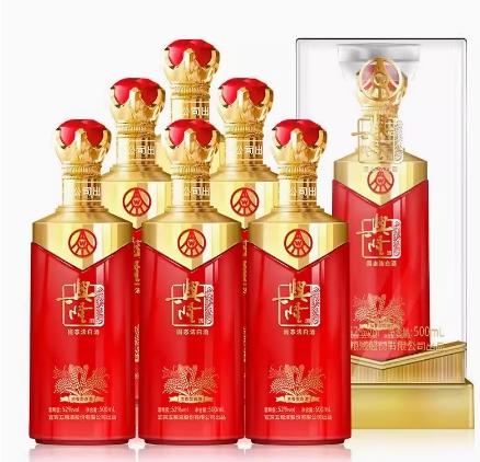52°五粮液兴隆飘香（红） 浓香型白酒500ml*6瓶装 商品图0