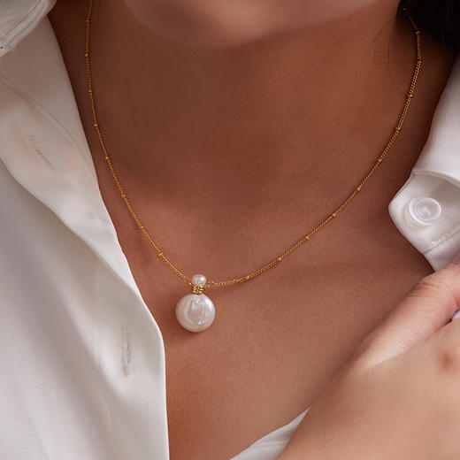 MANREYA玛芮雅“转运宝瓶”淡水珍珠项链法式复古an 商品图9