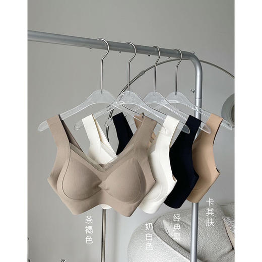 买一送一【T拉胸部 防止下垂】欧莱飒 暖肌反重力提拉网纱内衣 简约亲肤 暖肌无痕背心式 软支撑文胸 女 商品图6