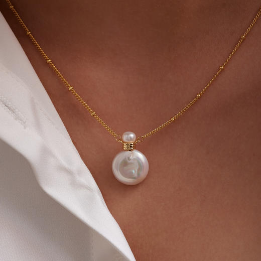 MANREYA玛芮雅“转运宝瓶”淡水珍珠项链法式复古an 商品图6