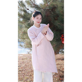 【抖音专属】中长款棉服（23802512-裸粉）
