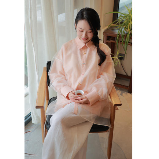 【抖音专属】【春满人间系列】衬衫（24710079-杏子） 商品图4