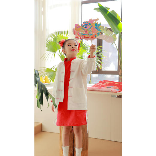 【抖音专属】【春满人间系列】童装中式连衣裙（024707062-丹罽） 商品图4