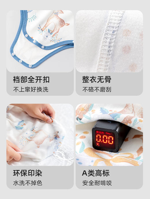 【孕味秒杀专享】贝肽斯婴儿包屁衣秋冬款长袖宝宝连体衣服打底内搭新生儿纯棉哈衣 商品图4