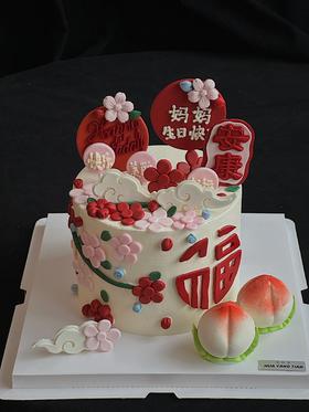 祝寿款 福禄桃海 · 奶油霜蛋糕