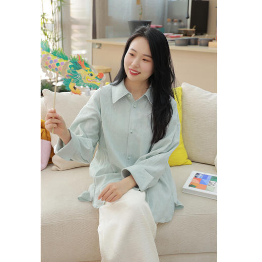 【春满人间系列】衬衫（24710088-月白） 商品图2