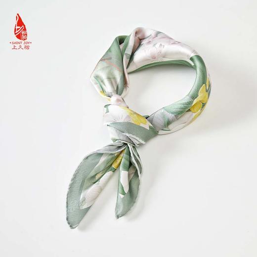 SAINTJOY/上久楷 女式真丝方巾   春风十里   FJS23044 商品图0