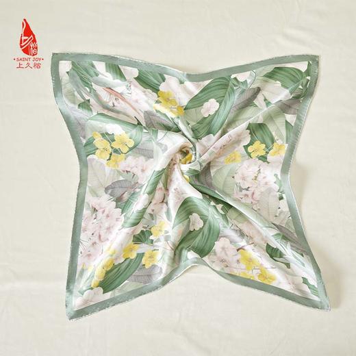 SAINTJOY/上久楷 女式真丝方巾   春风十里   FJS23044 商品图1