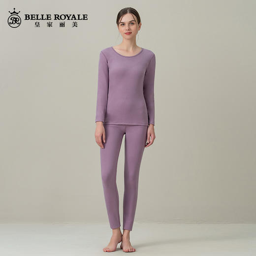 秋冬保暖290g内衣套装加绒棉秋衣秋裤女士BNM8206 商品图3