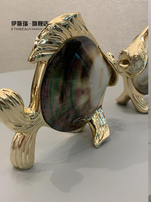 E-YSR-M22 鲍鱼整贝小对鱼 电镀银 澳洲真贝系列 商品图2