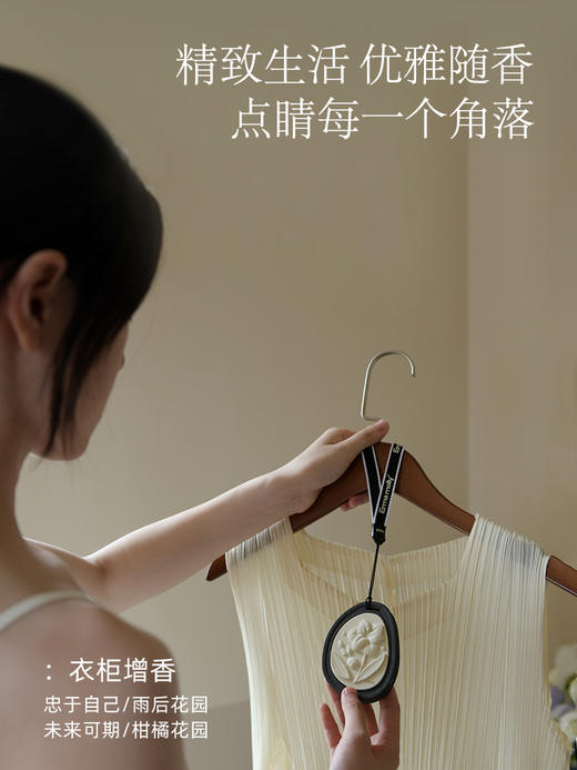 艾玛莫莉车载香薰石膏香片车内持久淡香衣柜香氛香挂伴手礼礼物女浮雕花园香薰挂片 香氛 商品图2