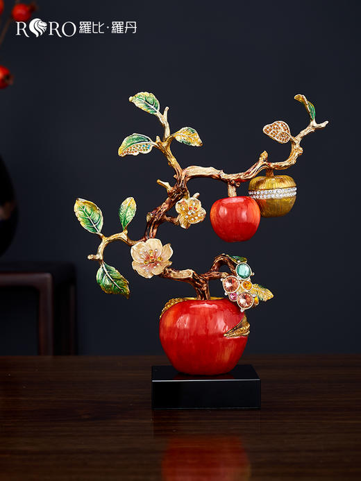 E-LB-R91510J  罗比罗丹 喜乐平安珐琅彩 摆件 商品图4