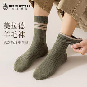 美拉德秋冬羊毛袜子女款中筒袜休闲棉袜WZM3432