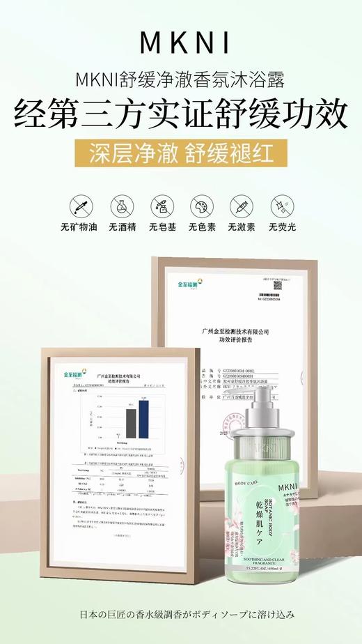 MKNI玫可奈舒缓净澈香氛沐浴露450ml 敏肌油皮 商品图4