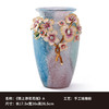 罗比罗丹锦上添花珐琅彩工艺花瓶创意家居饰品玄关插花摆件 锦上添花 商品缩略图0