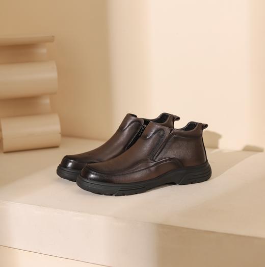 西村名物2023年冬季新款加绒一脚蹬时尚休闲舒适保暖男鞋X13DU46321 商品图1