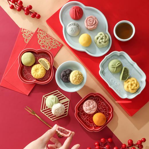 御茶膳房年货开门红糕点礼盒装巧克力点心送礼长辈团购定制春节高档礼品 商品图5