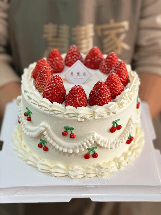复古花边草莓蛋糕（默认夹心为草莓） 商品图1