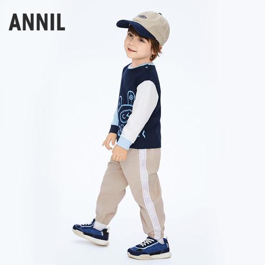 【实体店同款】男童运动休闲单裤长裤裤子新款安奈儿童装XB416535 商品图2