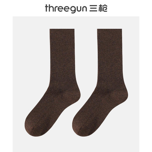 Threegun三枪 休闲长筒男袜(1双装)-91307Z031 商品图4