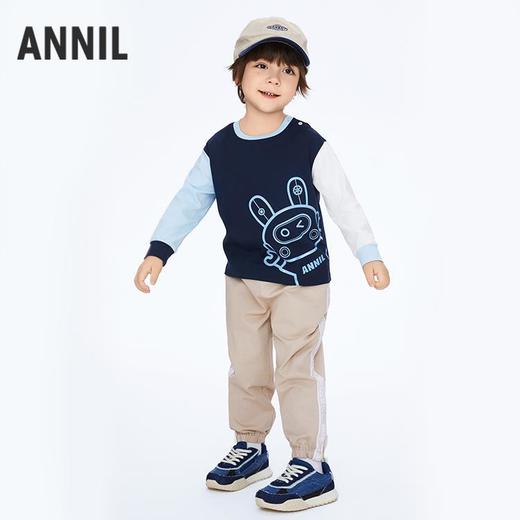 【实体店同款】男童运动休闲单裤长裤裤子新款安奈儿童装XB416535 商品图3