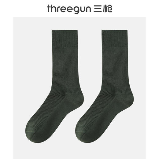 Threegun三枪 休闲长筒男袜(1双装)-91307Z031 商品图2