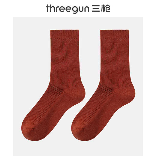Threegun三枪 休闲长筒女袜(1双装)-90961Z131 商品图8