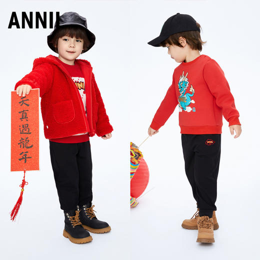 【实体店同款】男童简约百搭运动单裤裤子新款安奈儿童装XB416530 商品图3