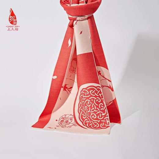 SAINTJOY/上久楷 丝毛围巾  丝毛长巾 桃韵添兽  CJS23058 商品图4
